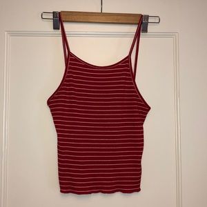 Brandy Melville Red and White Striped Tank